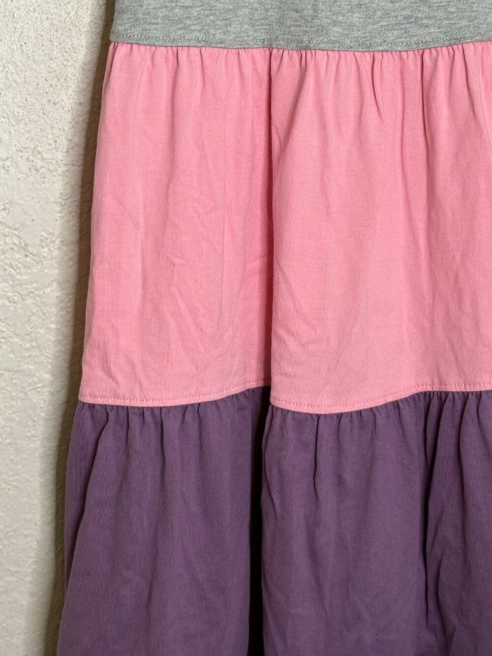 Hanna Andersson Girls Sleeveless Tiered Colorblock Dress Sz 130 (8 Years) - Picture 3 of 7